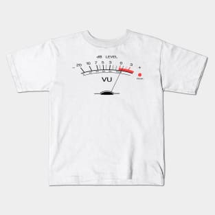 Volume VU Meter Vintage Audio Engineer Recording Studio Gear Head Musician Guitar Shirt Classic Kids T-Shirt